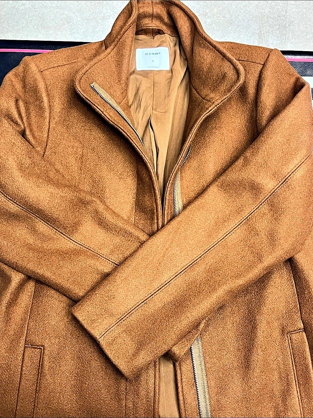 Old Navy Men's Brown Zip Jacket Size Medium
